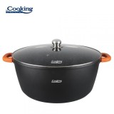Semiola aluminiu + capac 44x19 cm, 23L, Inductie, DARK LINE