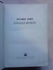 Dictionar tehnic englez-roman , 1967 foto