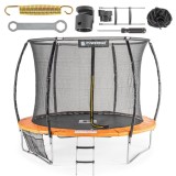 Trambulina Gradina 305cm Powermat cu Plasa Protectie+Scara, 150kg, Arcuri Galvanizate, Cadru Otel, Jucarii Copii, PM-TRP-10J