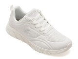 Pantofi sport SKECHERS albi, 117715, din piele ecologica