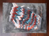 26. Pictura abstracta, acuarela veche