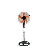 Ventilator cu picior, de podea, cu 3 trepte de viteza, buton ON/OFF, grila de protectie, suport anti-alunecare, negru/portocaliu