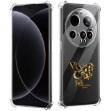 Husa antisoc pentru xiaomi 15 ultra - airbag tpu, col&Egrave;uri ranforsate- butterfly auriu