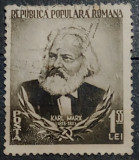 ROMANIA 1953 LP 342 Karl Marx serie stampilat