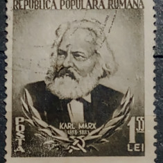 ROMANIA 1953 LP 342 Karl Marx serie stampilat