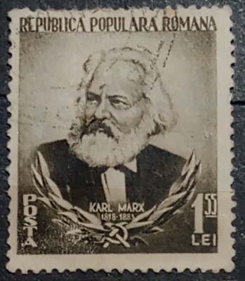 ROMANIA 1953 LP 342 Karl Marx serie stampilat foto