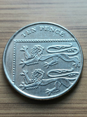 Moneda Anglia Ten Pence 2013 foto