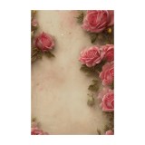 Sticker decorativ, Trandafir, Roz, 85 cm, 6378ST