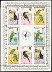 BELIZE 1986 FAUNA PASARI foto