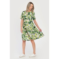Rochie Medie Dama cu Imprimeu Abstract V290 - M