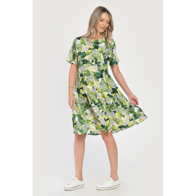 Rochie Medie Dama cu Imprimeu Abstract V290 - M foto