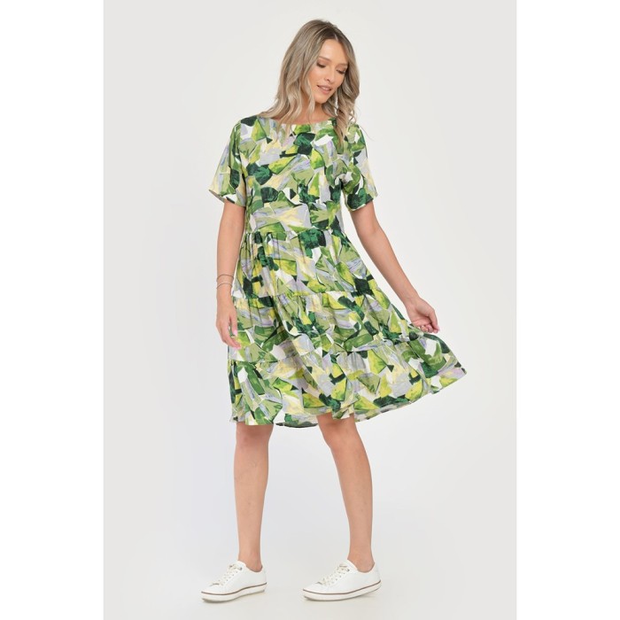 Rochie Medie Dama cu Imprimeu Abstract V290 - M