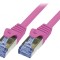 Cablu Patch S/FTP Cat 6a LSZH Roz 5m