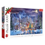Puzzle de Craciun cu Peisaj de Iarna din Muntii Dolomiti, 1000 de piese, CMCLASS