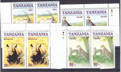 Tanzania 1986 Wild animals x 2, MNH G.132 foto