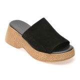 Papuci GRYXX negri, 459862, din piele intoarsa