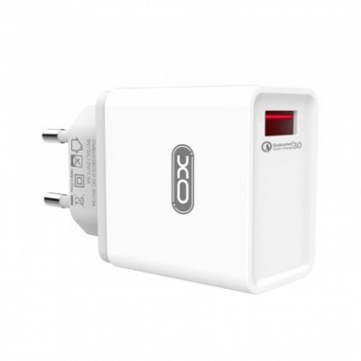 INCARCATOR RETEA XO-L32, QUICK CHARGE 3.0, 1 xUSB 2.4A, ALB BLISTER foto