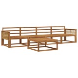 vidaXL Set de canapele de exterior 5 pcs natural Lemn Solid de Acacia 3382327