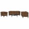 vidaXL Set de canapele, 3 piese, maro, catifea 3209218