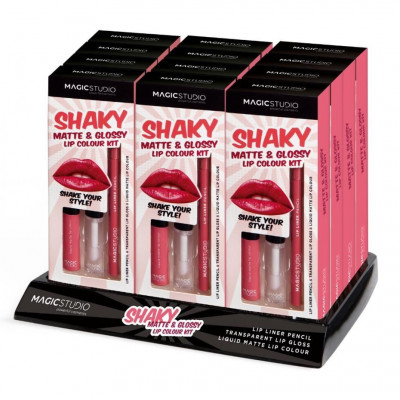 12 Bucati Set gloss si creion de buze Shaky, Matte &amp;amp; Glossy, 60749, Magic Studio, 2 g foto