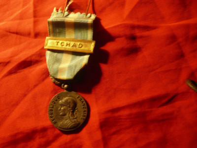 Medalie Franta sec.XIX - Razboiul colonial - Tchad foto