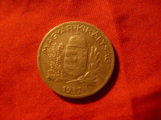 Moneda 1 Pengo 1937 Ungaria , argint , cal. F.Buna foto