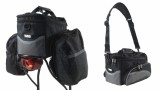 Borseta Portbagaj Bicicleta WAG Expander 13-21L Impermeabila 34cm Curea Umăr, Benzi Reflectorizante