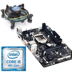 KIT Placa de baza GIGABYTE GA-H81M-DS2V, Intel Core i5 4590 3.3GHz, Cooler