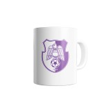 Cana alba personalizata FC ARGES- fotbal LIGA 1, INOVATIX&reg;. 330ml