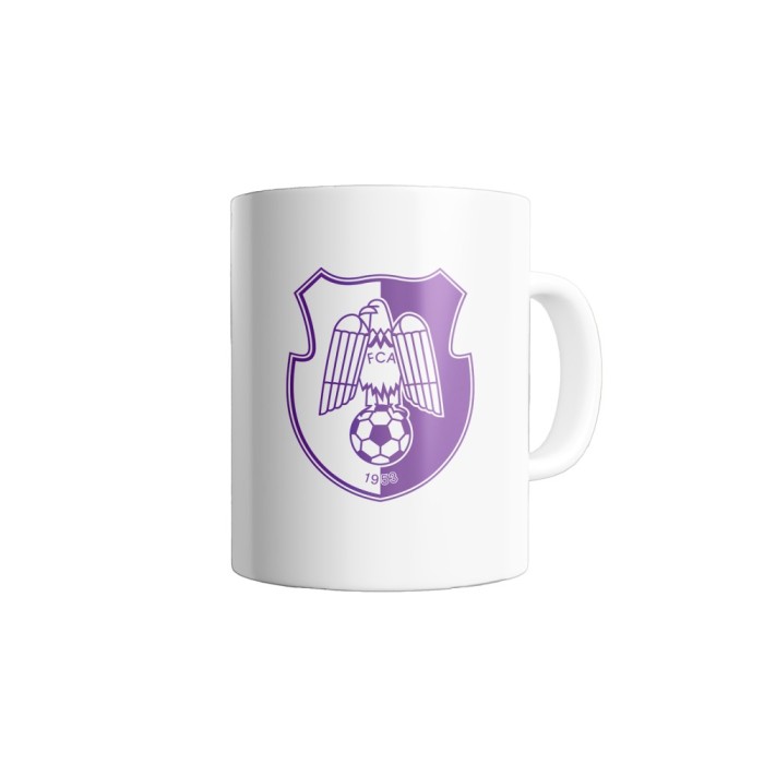 Cana alba personalizata FC ARGES- fotbal LIGA 1, INOVATIX&reg;. 330ml