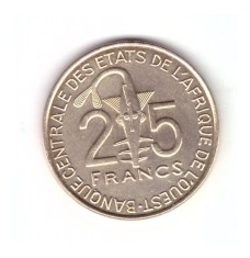 Moneda Africa de Vest 25 francs/franci 2010 FAO, stare buna, curata
