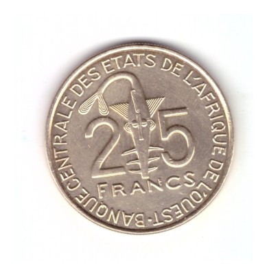 Moneda Africa de Vest 25 francs/franci 2010 FAO, stare buna, curata foto