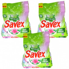 3 x Savex Automat 2in1 Fresh, Detergent pentru rufe, 3 x 2kg
