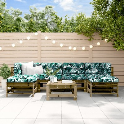 Gossi set mobilier de gradina, 7 piese, lemn de pin tratat foto