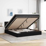 Cumpara ieftin Cadru de pat otoman cu saltea, catifea neagră 200x200 cm