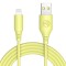 Cablu silicon Tellur USB to Lightning, 3A, 1m, galben