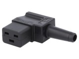Conector Alimentare AC SCHURTER C19 16A 250VAC Mufă Mamă pe Cablu