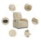 Fotoliu rabatabil, crem, material textil - 6