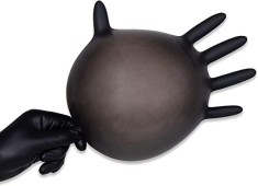 Set de 100 manusi de unica folosinta Hyunshuo, latex, negru, XL