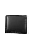 Tommy Hilfiger Portofel Business Mini de piele pentru barbati, Negru, Universala