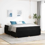 VidaXL Cadru de pat cu saltea Altele Negru 180 x 200 cm Catifea