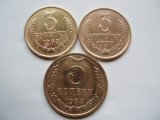 RUSIA / URSS - 3 COPEICI 1968 + 3 COPEICI 1970 + 5 COPEICI 1984 LM1.04
