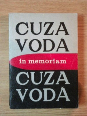 CUZA VODA IN MEMORIAM de I. BOICU , GH. PLATON , AL. ZUB , 1973 foto