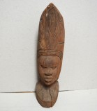 Cap de femei sculptura in lemn Nigeria/Africa de Vest