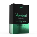 Gel Lubrifiant Intt Vibration Ganjah 15 ml - Aromă Canabis, Efecte &Icirc;ncălzire &amp; Furnicături, Unisex