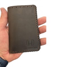 Portofel, personalizabil, din piele naturala, Jack M, Maro