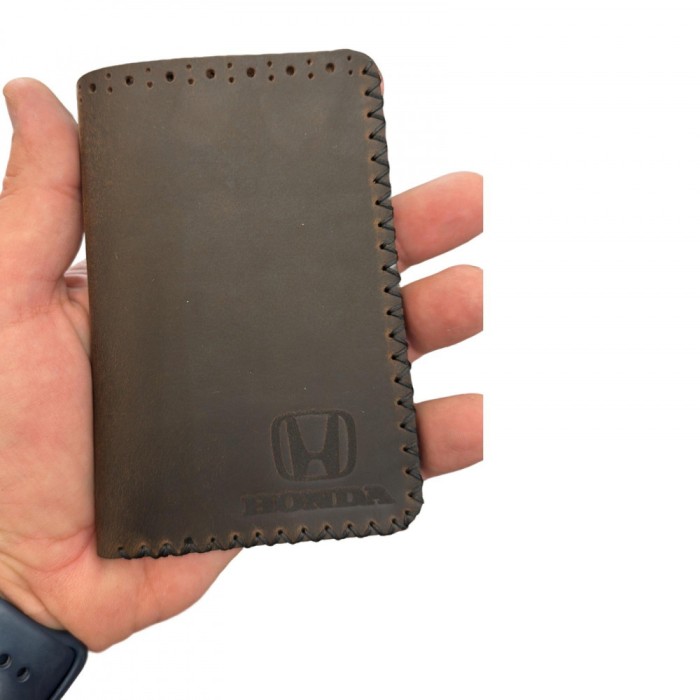 Portofel, personalizabil, din piele naturala, compartiment marunt, Jack 2 L, Maro