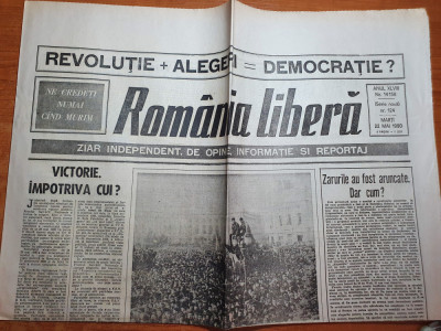 romania libera 22 mai 1990-art. victorie impotriva cui ?,alegerile din Romania foto
