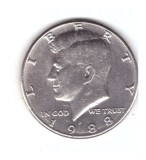Moneda SUA 1/2 dollar/dolar 1988 D, stare buna, curata, America de Nord, Cupru-Nichel