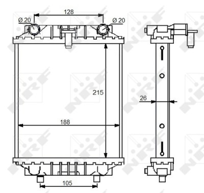 NRF 59125 Radiator, racire motor foto